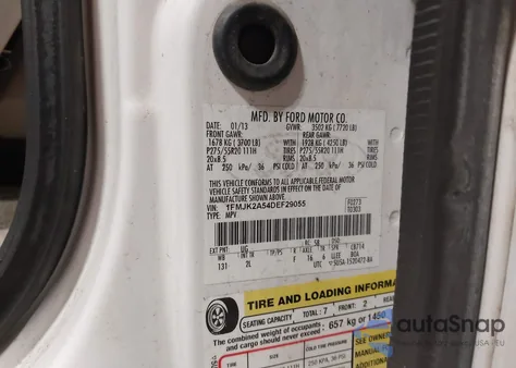 2013 Ford Expedition El Limited from USA, damaged, VIN 1FMJK2A54DEF29055